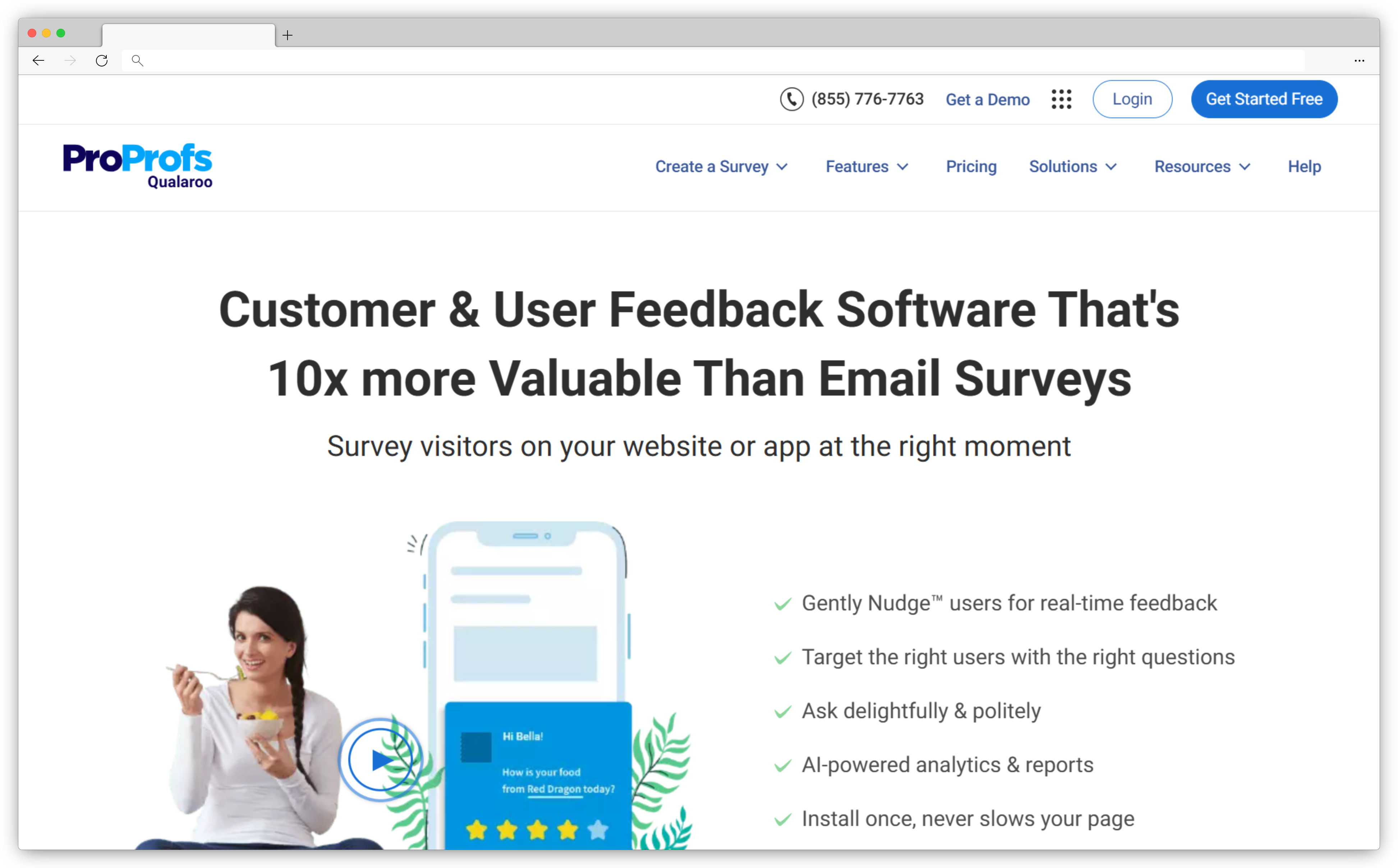 Customer feedback management tool - Qualaroo