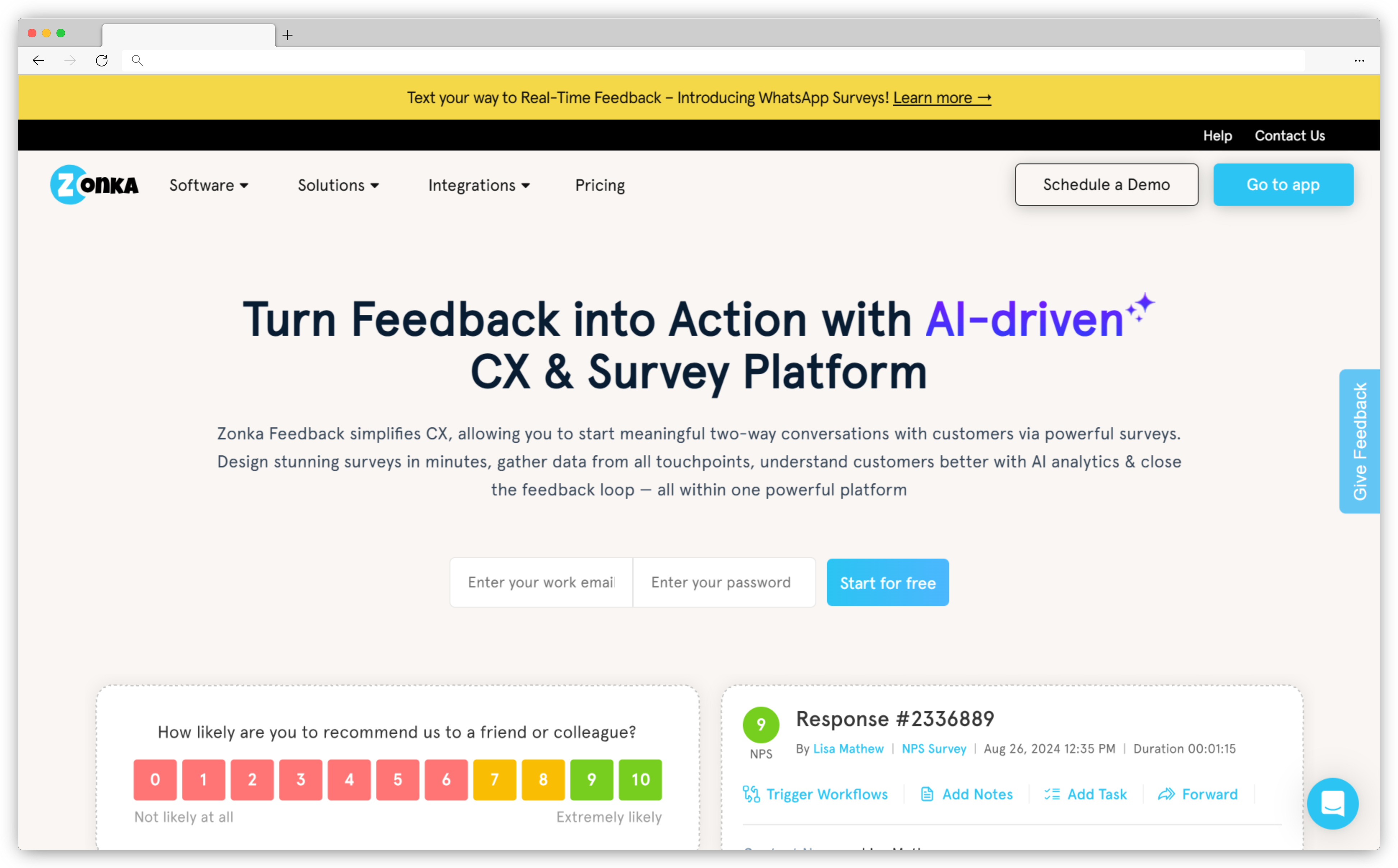 Customer feedback management tools - Zonka Feedback