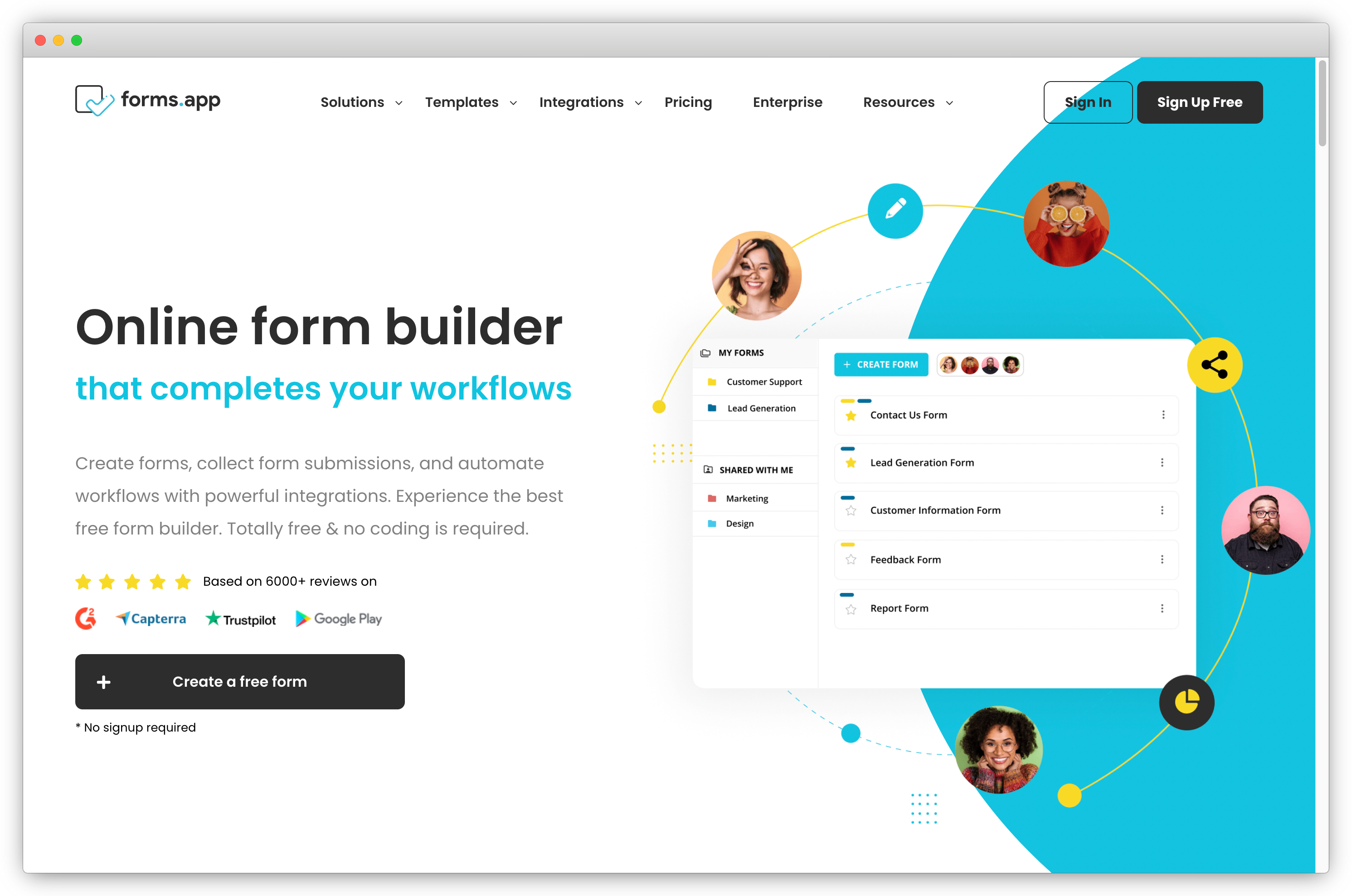 An image showing the sixteenth NPS software tool, Forms.app