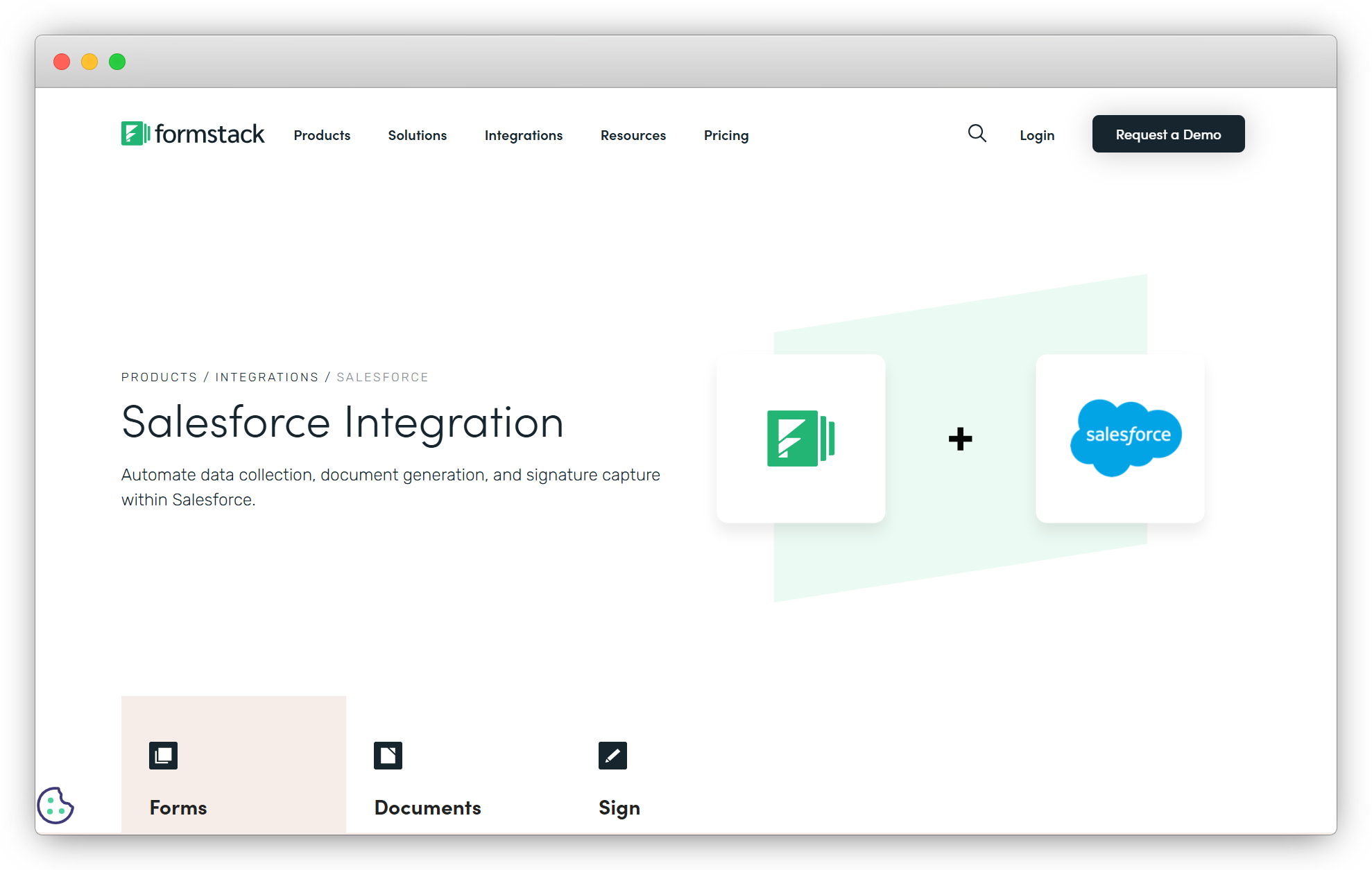 An image showing the second best Salesforce survey tools, Formstack to collect data and analyze survey data ffectively 