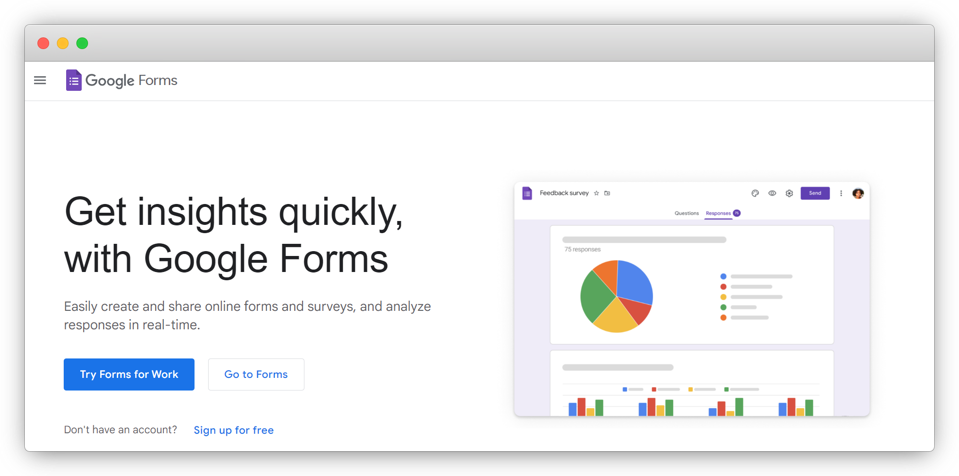 An image showing Google Forms, an email survey tool offering a free version to gather consumer insights 