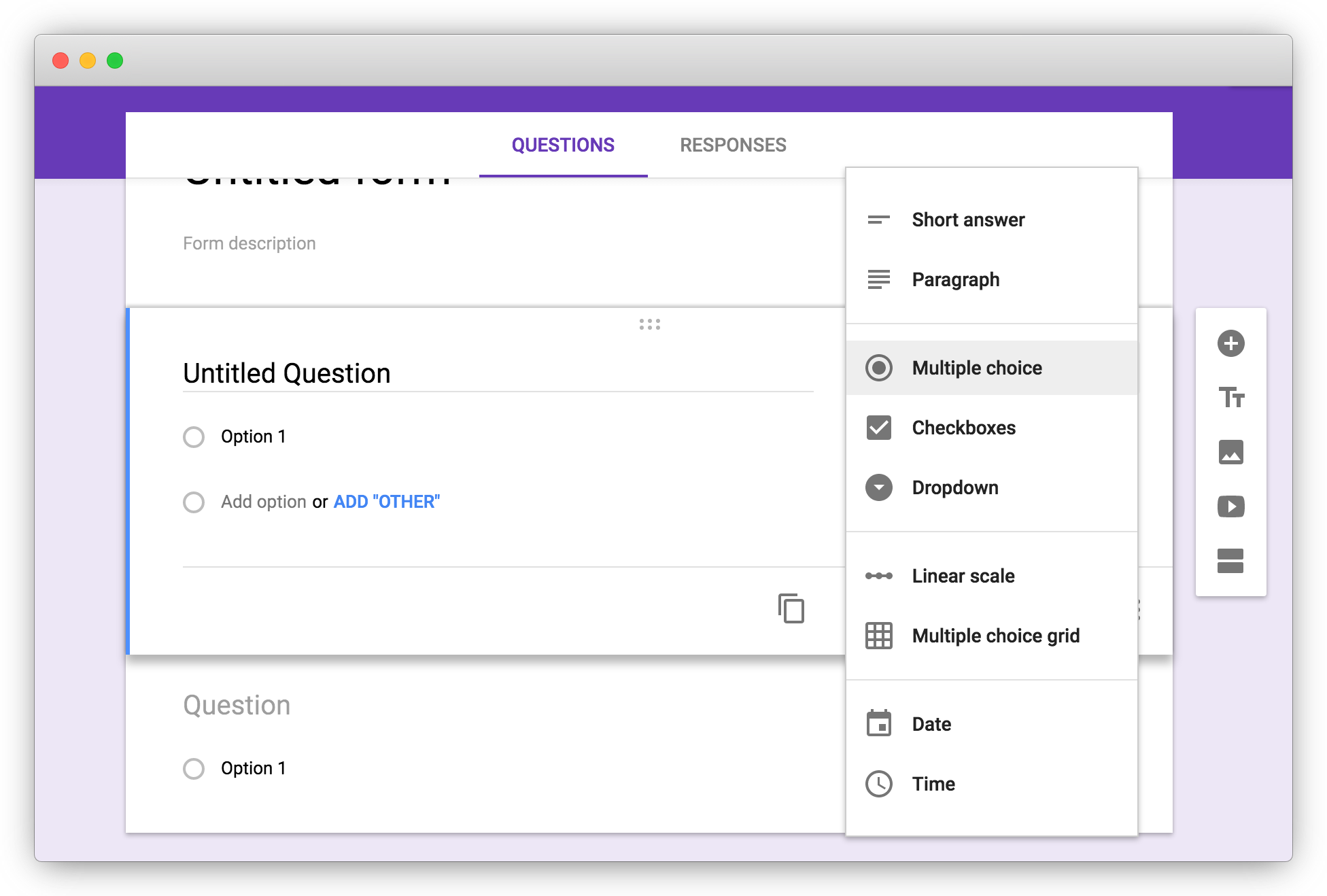 An image showing the thirteenth Survey Builder tool, Google Forms 