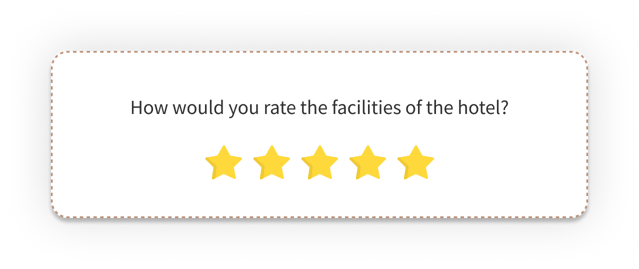 Hotel survey questions on Facilities Feedback