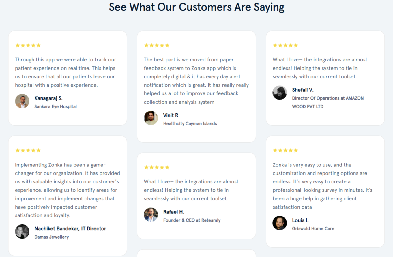 Increase Google reviews with NPS - reviews on website