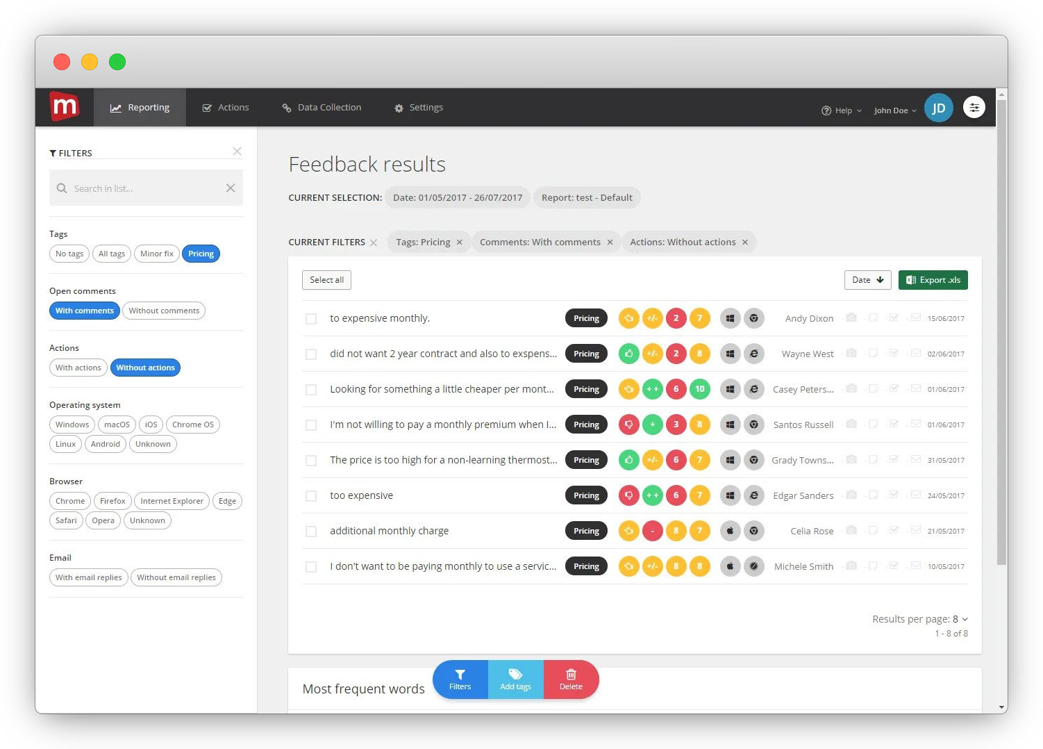 An image showing the eighth Survey Builder tool, Mopinion 