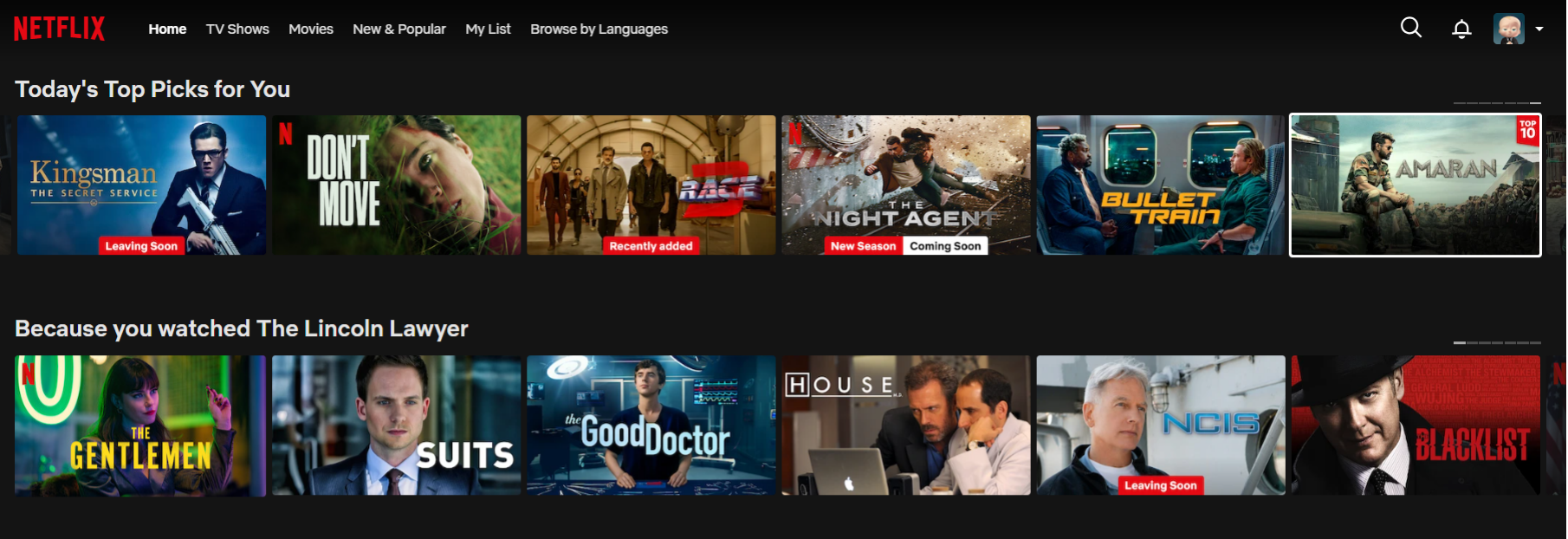 An image showing how Netflix leverages AI, offering personalized recommendations