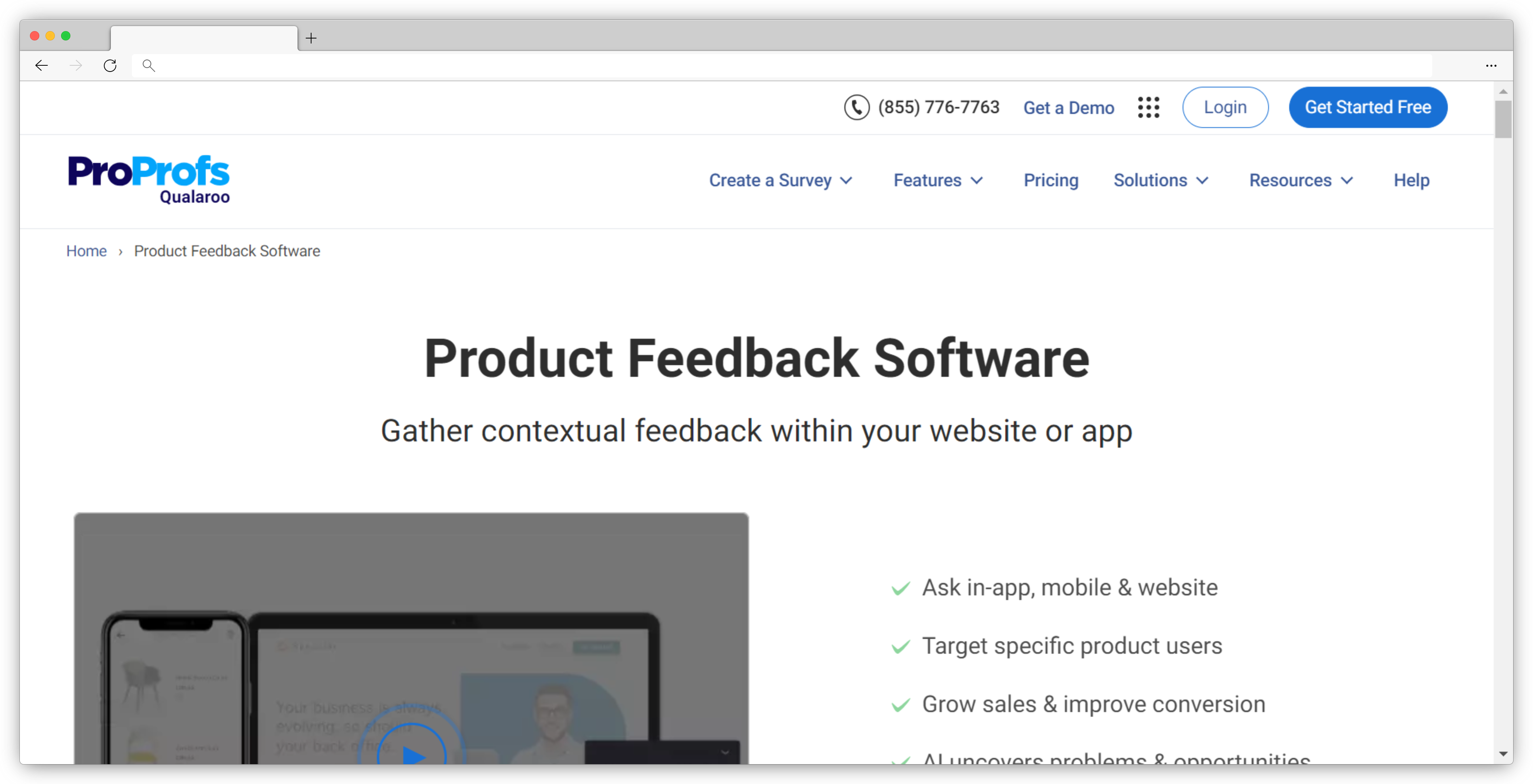 Product Feedback Software - Qualaroo