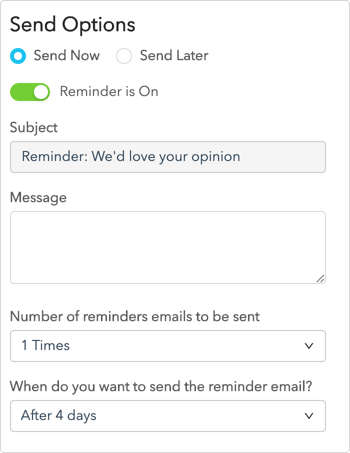 An image showing Zonka Feedback Sending Email Reminders