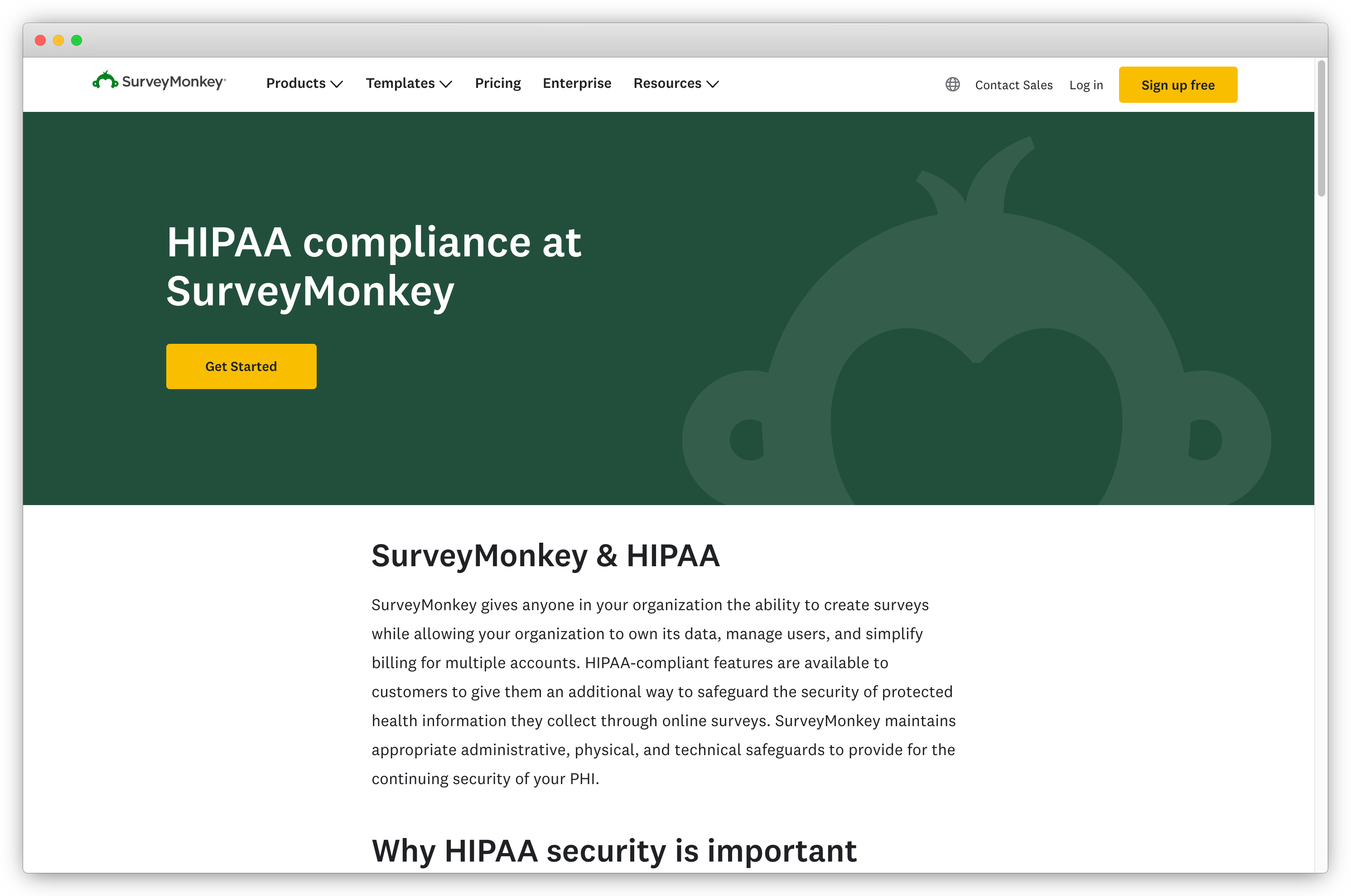 SurveyMonkey HIPAA Compliant Tool