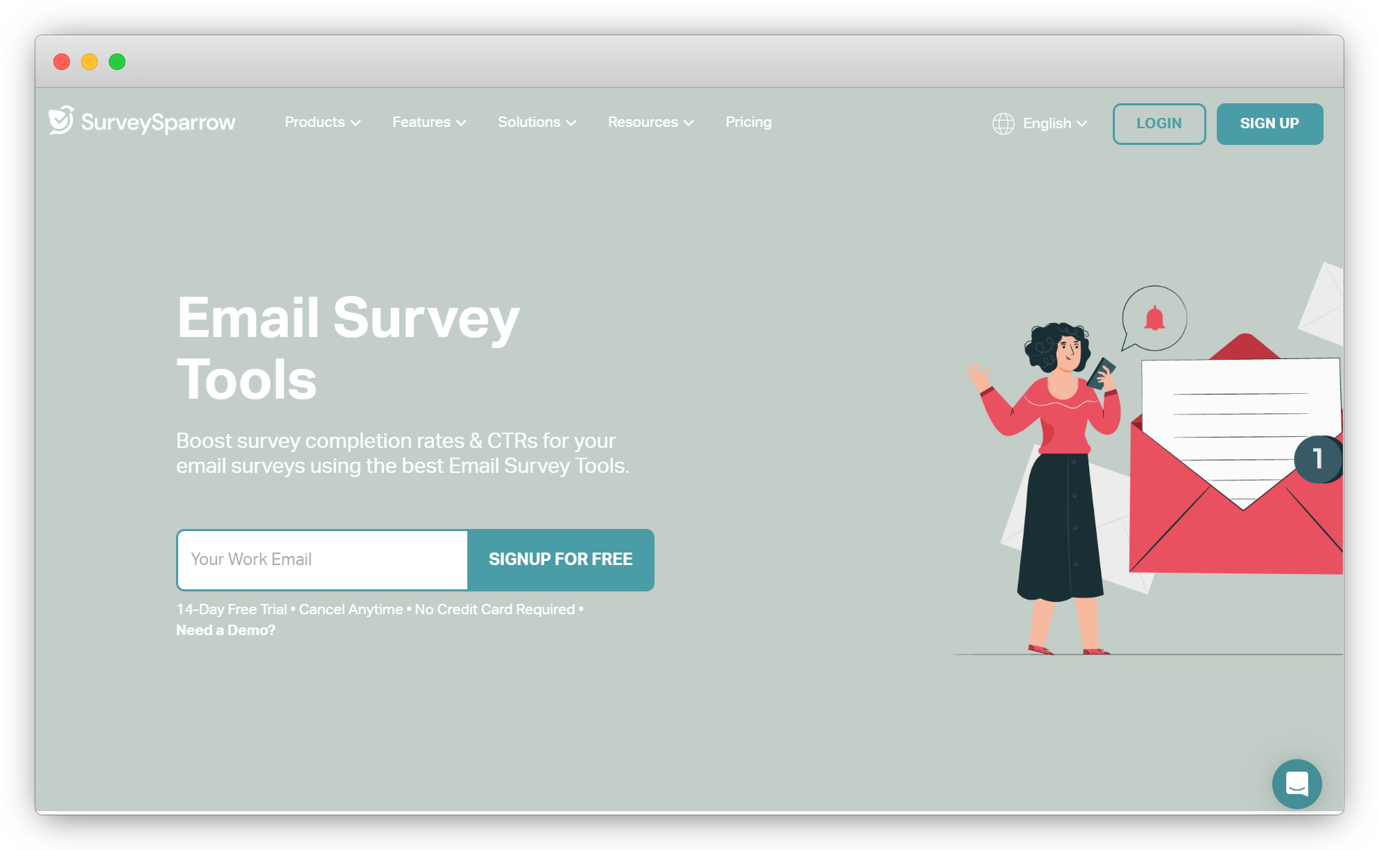 An image showing another form builder, SurveySparrow, which also supports conducting offline surveys to gather a large number of responses, enhancing its functionality as an online survey tool for customer experience management.