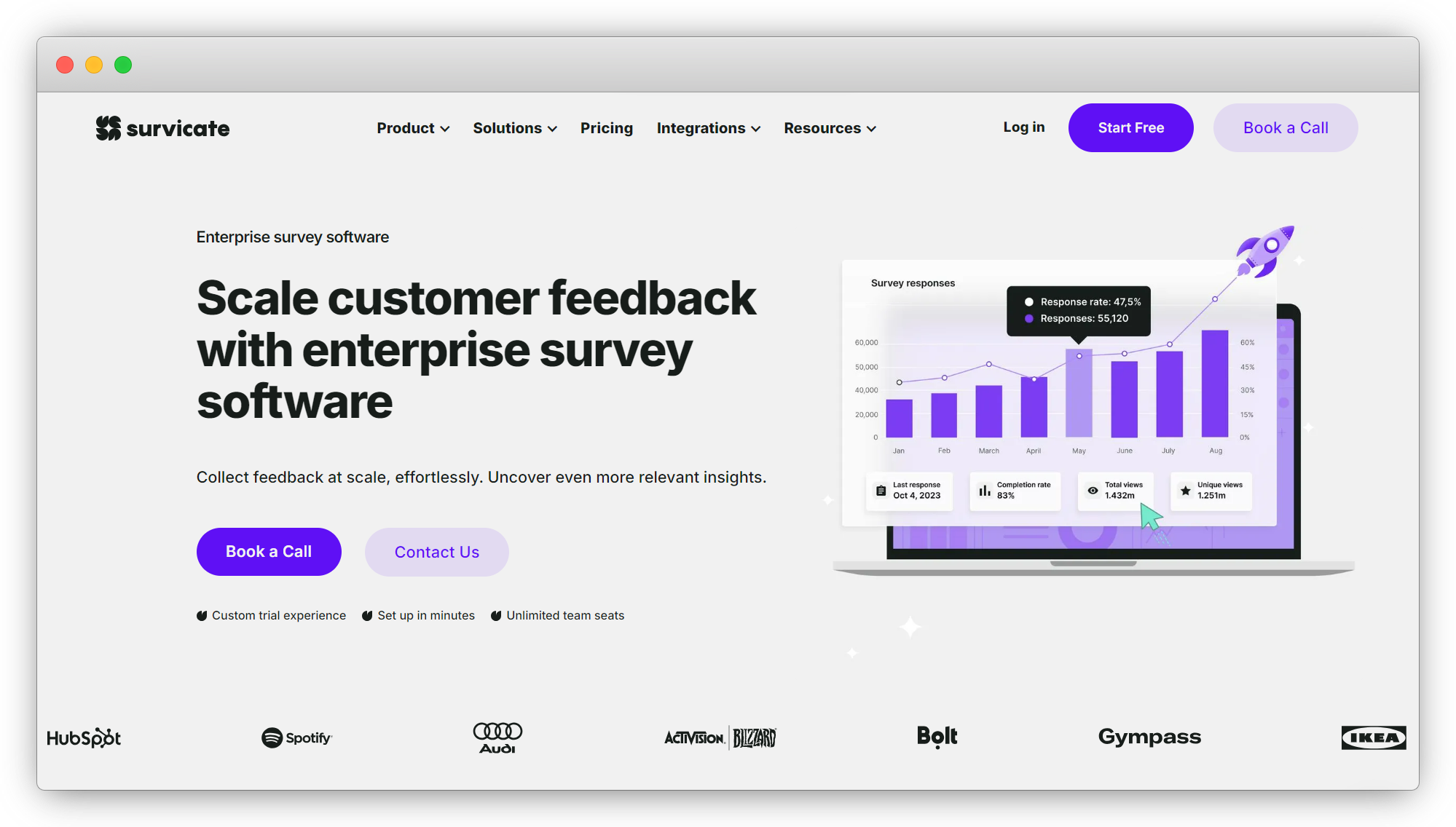 An image showing the ninth enterprise survey platform, Delighted