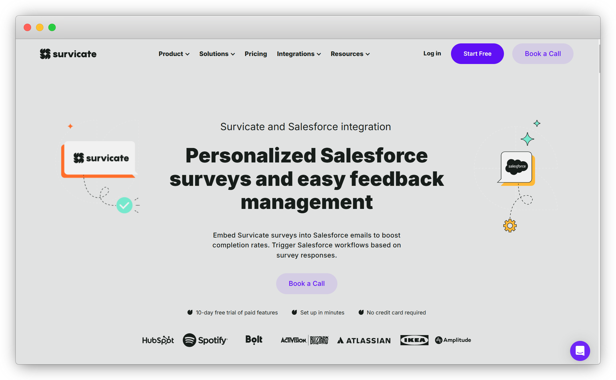 An image showing the ninth Salesforce tool, Survicate to create salesforce surveys leading to make data-driven decisions