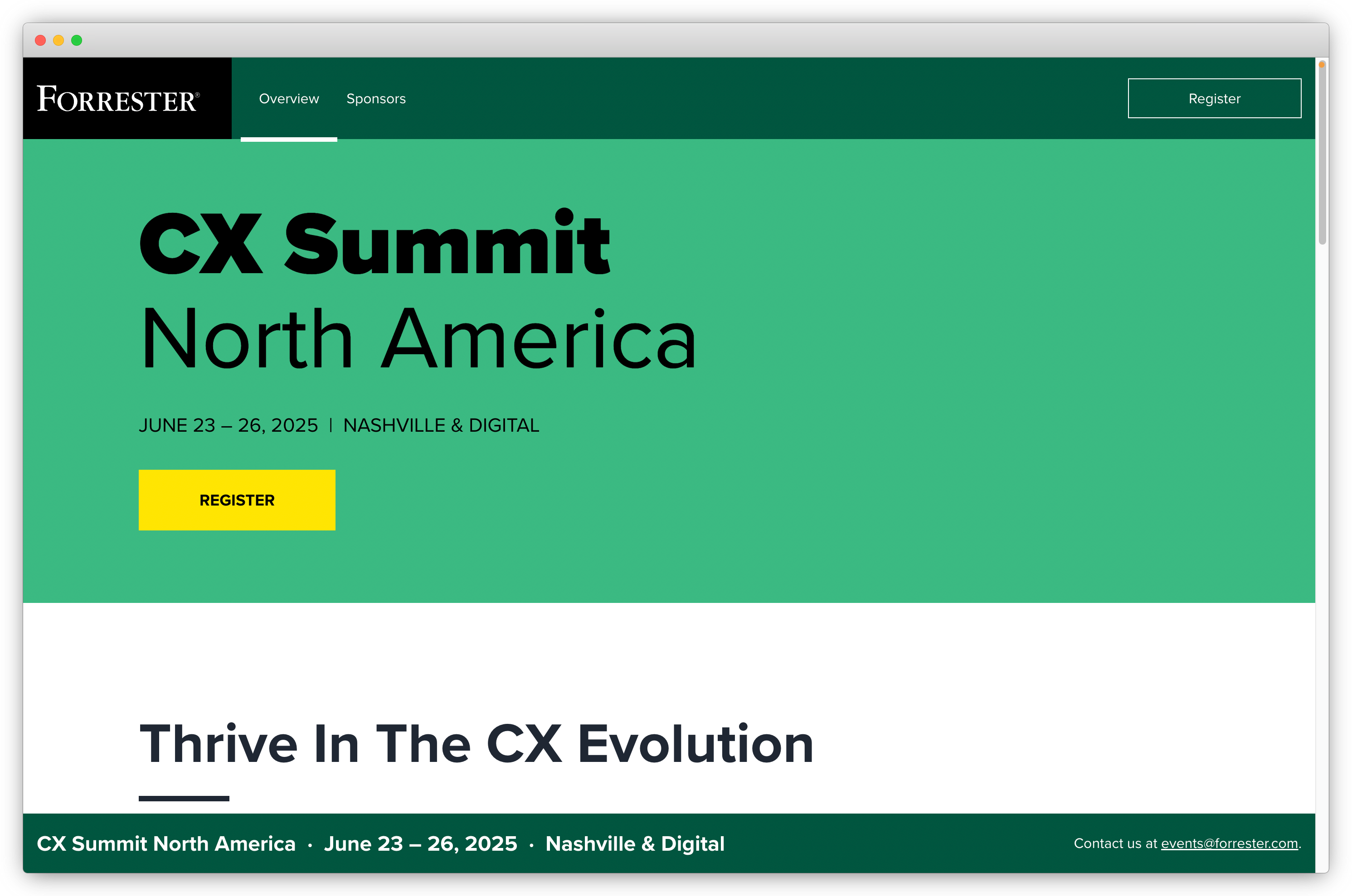 cx events-us-forrester