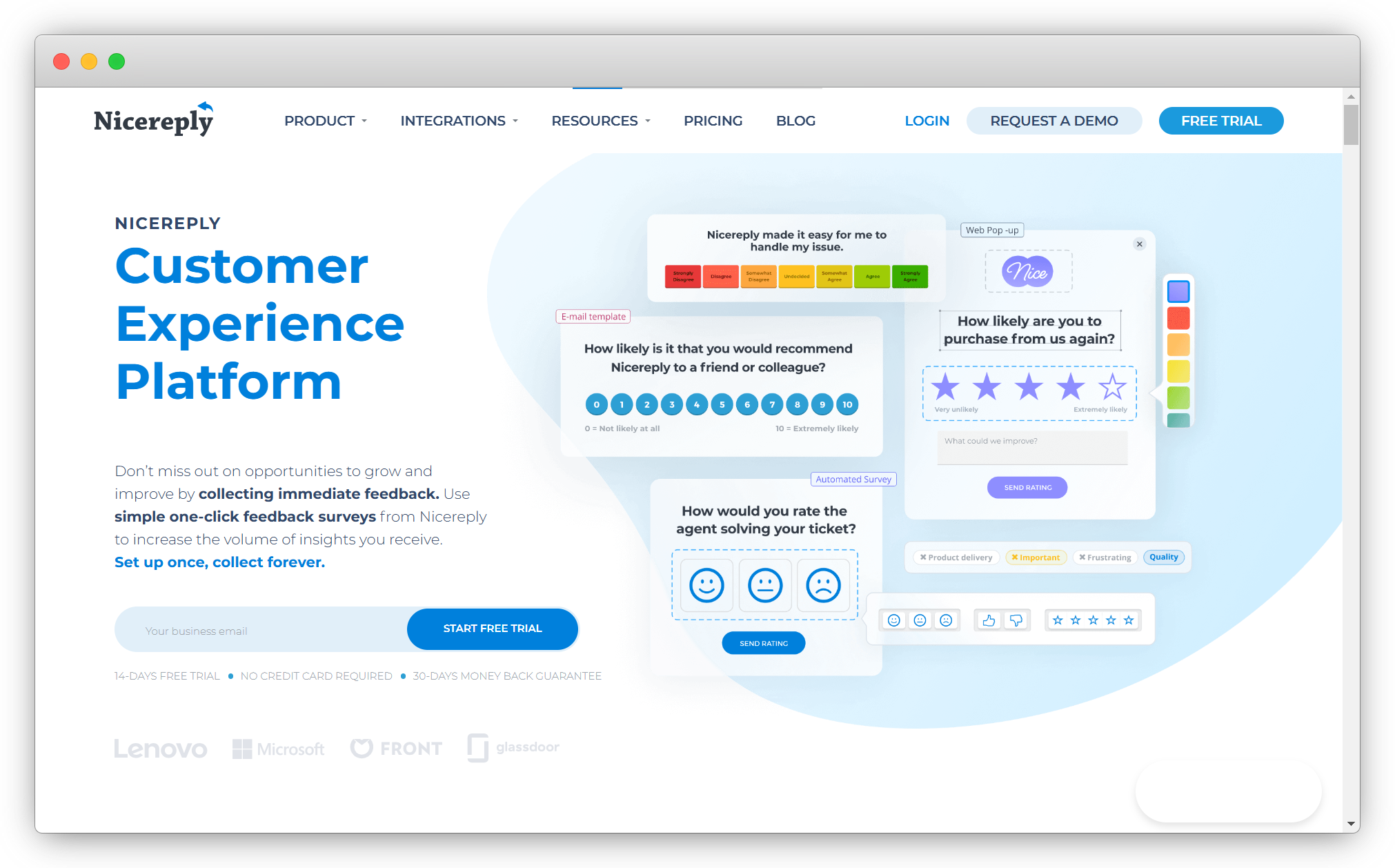 Nicereply Customer Satisfaction Tool