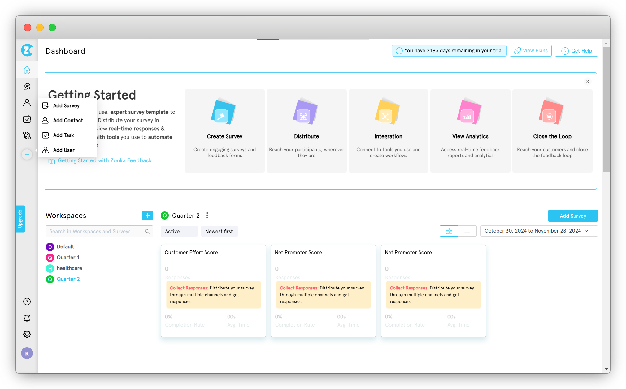 Create Survey with Zonka Feedback