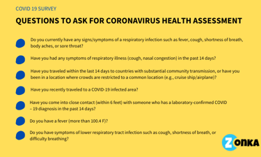 assessment questionnaire zonkafeedback hospitals clinics