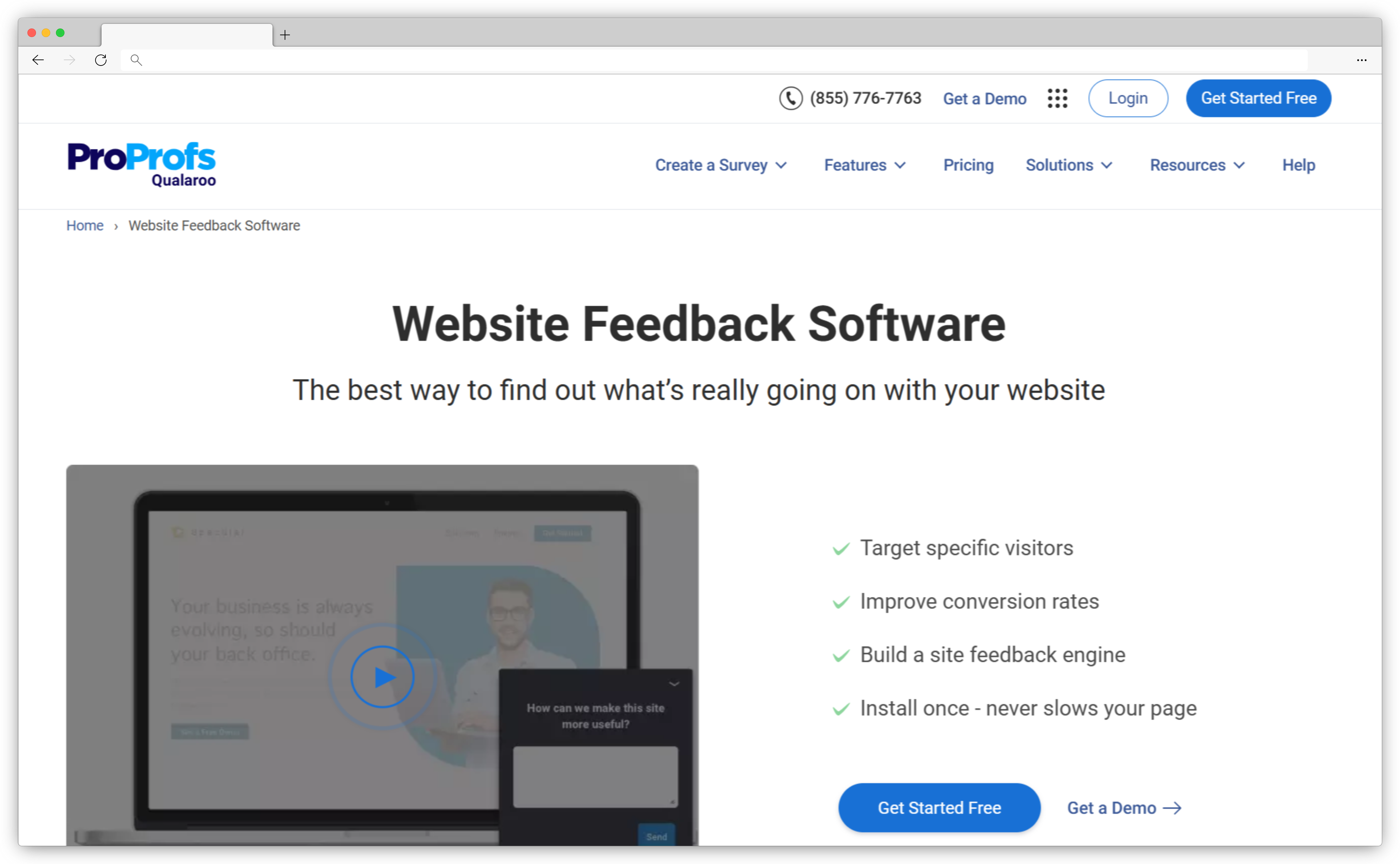 website feedback tools - qualaroo