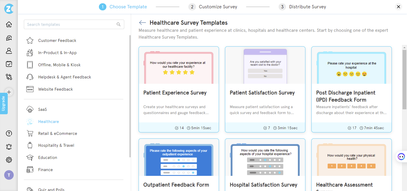 Zonka Feedback Patient survey templates